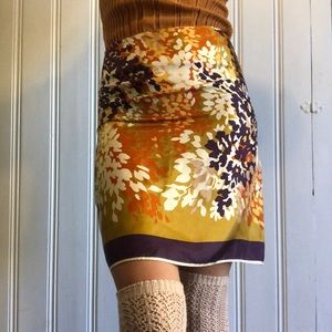 Prada Silk Print Skirt
